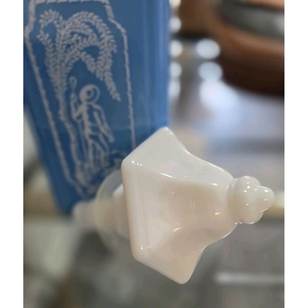 Jim Beam 1965β Blue White Decanter Bottle Cork Lid Vintage Barware EUC - Picture 7 of 9